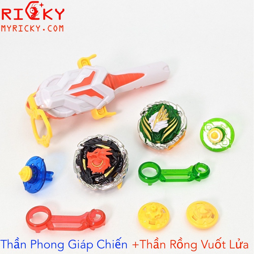 Bộ 2 con Quay Nado Thần Phong Giáp Chiến- Thần Rồng Vuốt Lửa- Đại Chiến Vô Cực