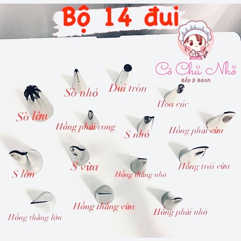 Bộ 14 và bộ 15 đui bắt kem