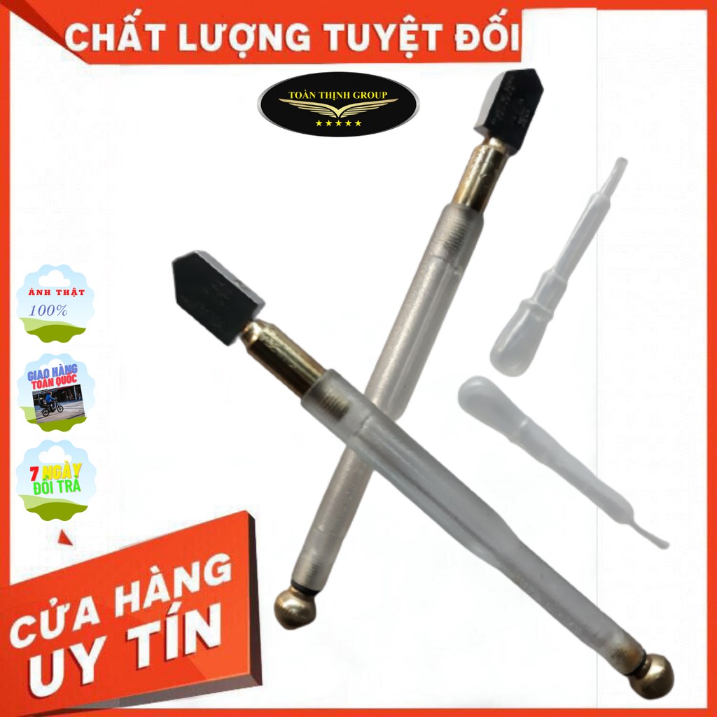 Dao Cắt Kính Nhật Vỉ Đỏ Kèm Tra Dầu - Chất Liệu Hợp Kim Cao Cấp - Dao Cắt Kiếng - Cắt Sắc Ngọt Và Bền