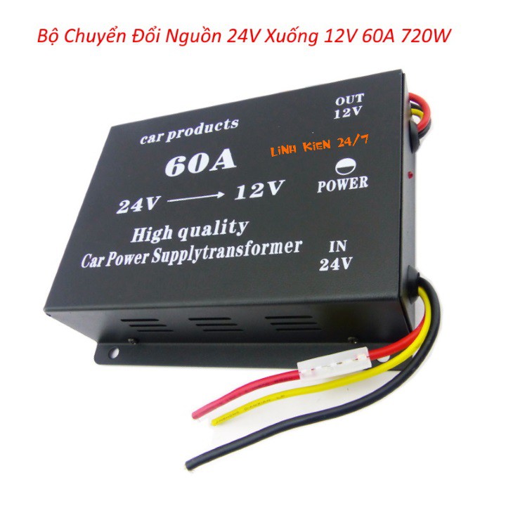 Bộ Chuyển Nguồn 24V Xuống 12V 60A 720W Công Suất Lớn