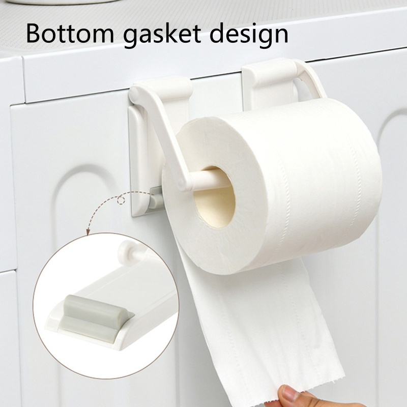 Giá Đỡ Cuộn Khăn Giấy Từ Tính Bằng Nhựa Tiện Dụng Cho Nhà Bếp