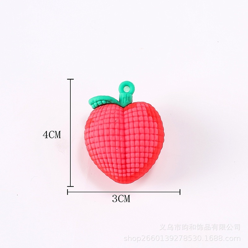 Móc khoá quả dâu Tây đủ màu
