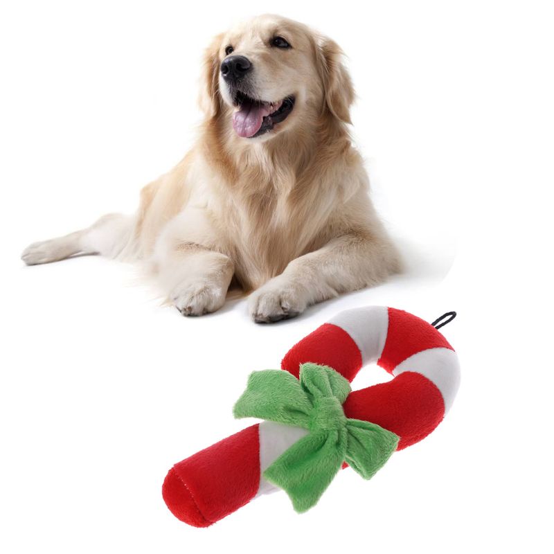 Đồ Chơi Nhồi Bông Hình Cây Gậy Giáng Sinh Cho Chó Cưng