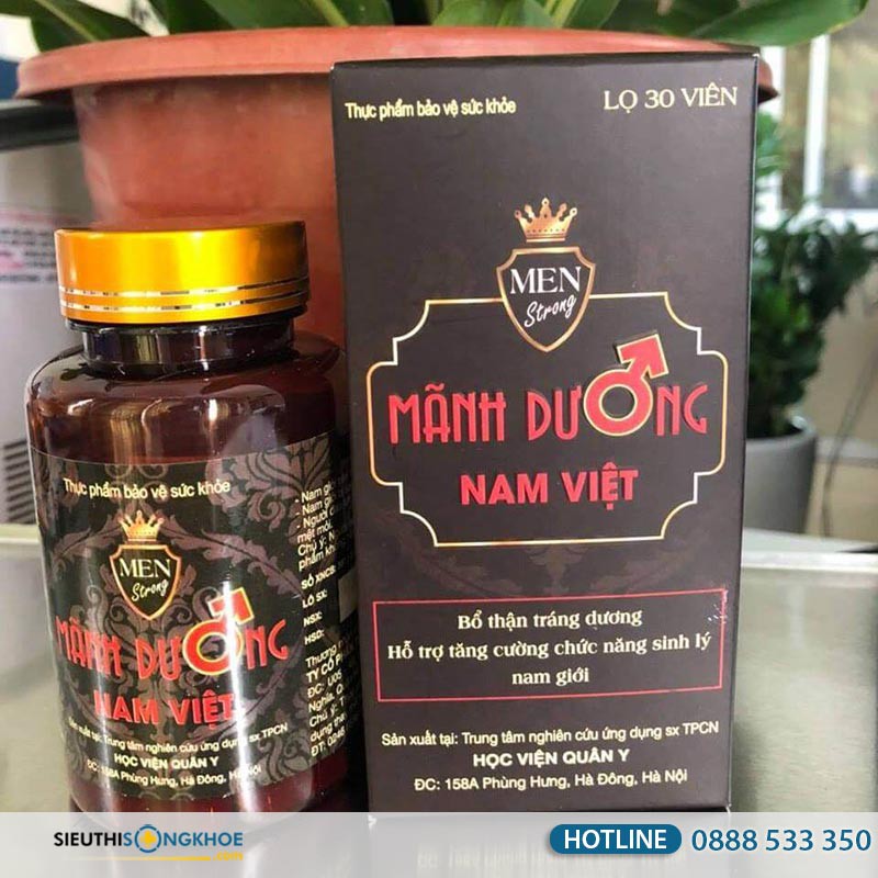 mãnh dương nam việt men strong HVQY hộp 30 viên, Mạnh tinh trùng,tăng sức khỏe nam giới [ tinh hàu biển ob ]