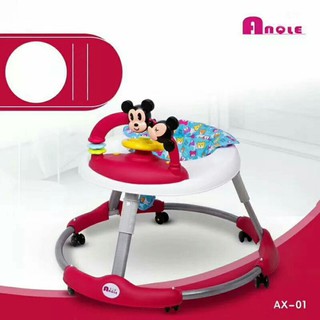 Xe tập đi tròn siêu rộng Anqle hình Mickey-màu đỏ