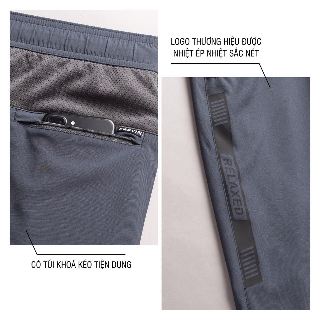 Quần thể thao nam Fasvin DC20450.HN ống suông vải hai lớp lót lưới chất gió chun cao cấp. | BigBuy360 - bigbuy360.vn
