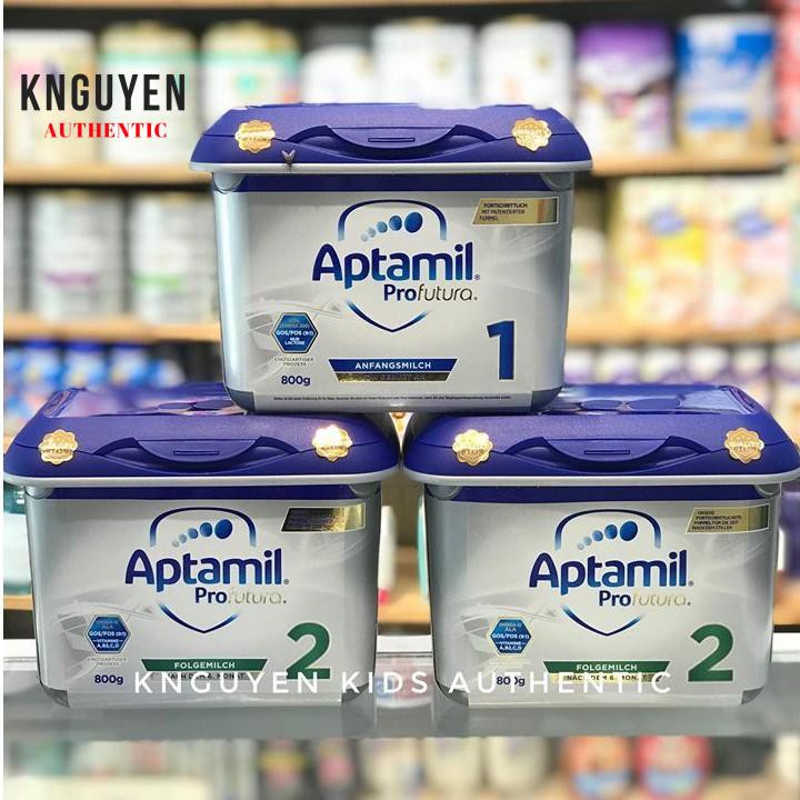 Sữa Aptamil Profutura Đức Số 1, 2 PRE 800g (Aptamil Bạc Đức) [Hàng air]