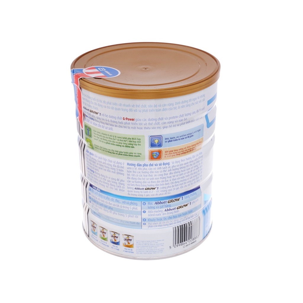 1 lon sữa Abbott Grow 1 900g loại bột- HSD 03/02/2024