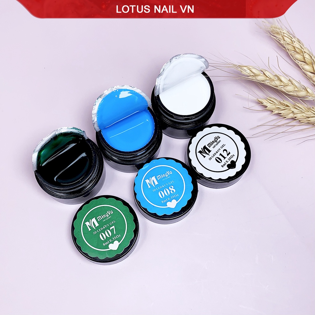 Set gel vẽ Mingya 12 màu cao cấp chất siêu đặc mướt