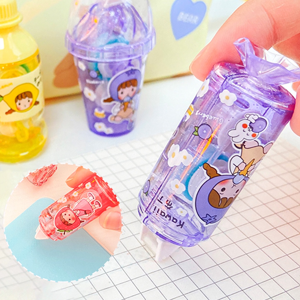 Cuộn Băng Keo Hai Mặt 5mm x5m In Chữ Letit Dễ Thương Trang Trí Sổ Tay DIY