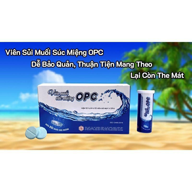 Viên Muối Súc Miệng Hương Bạc Hà OPC Vệ Sinh Miệng Họng