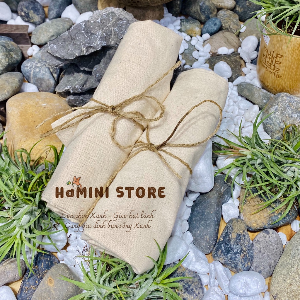 Túi vải Linen tiện dụng, phong cách Hàn Quốc