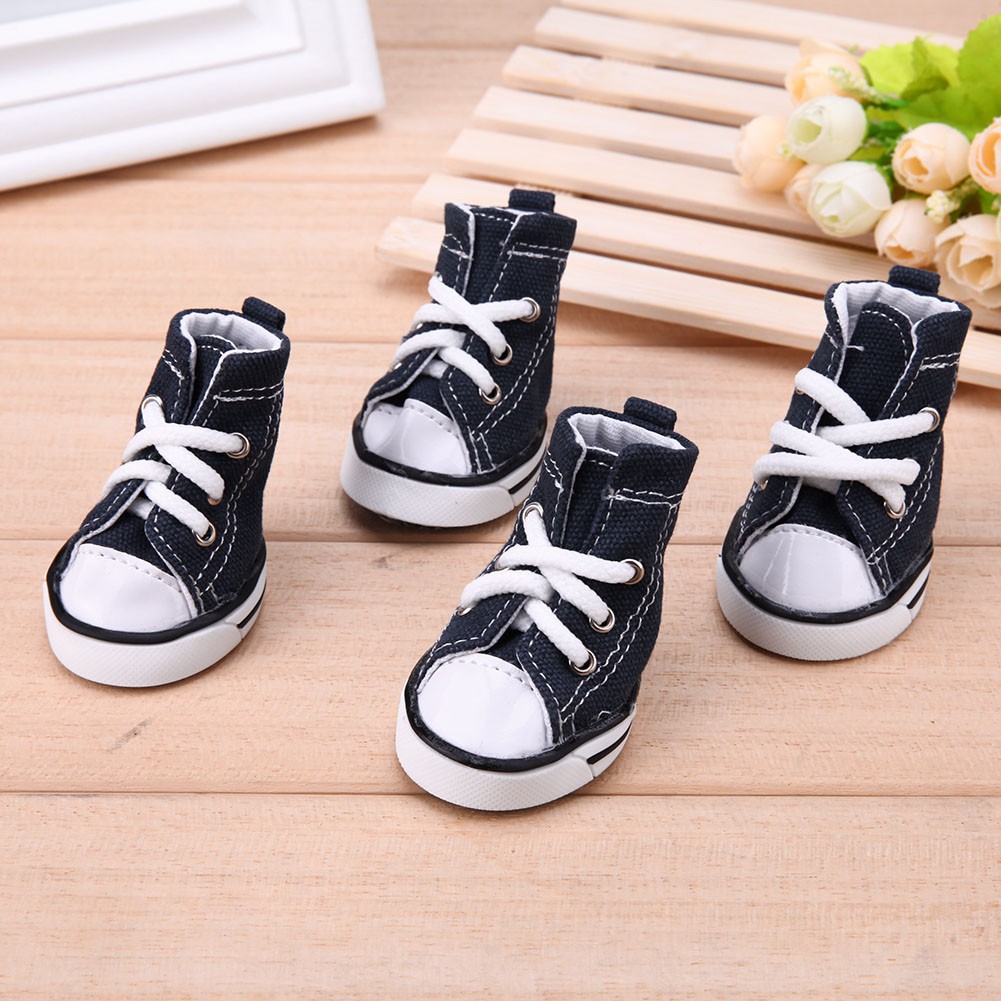 Anti-skid Canvas Dog Sport Shoes Pet Waterproof Sneakers Breathable Booties