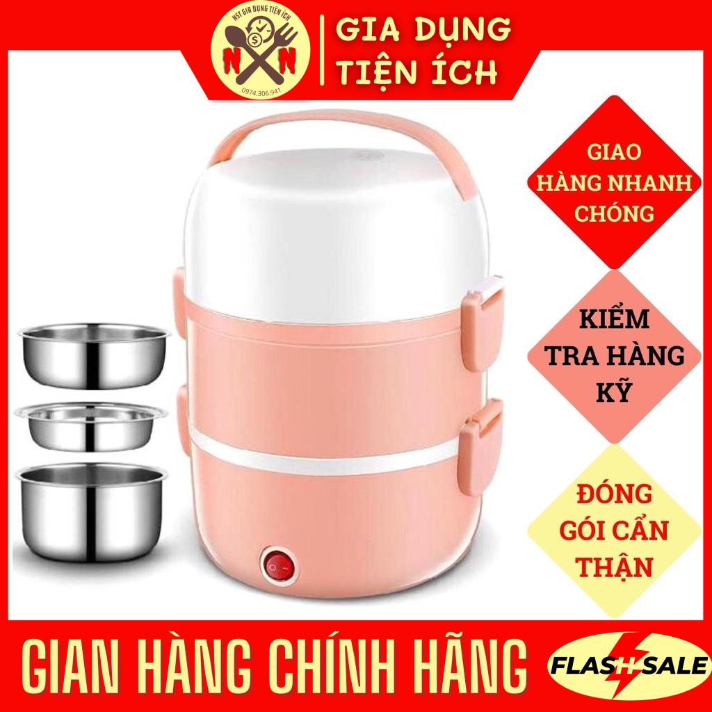 Hộp Cơm Cắm Điện Inox 3 Tầng Đa Năng, Giữ Nhiệt, Nấu Cơm, An Toàn Cho Người Sử Dụng