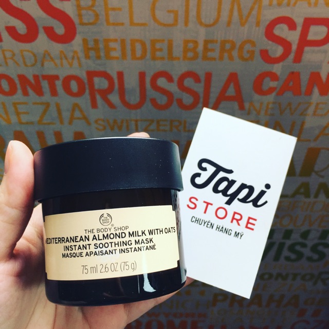 Mặt Nạ Làm Dịu Da The Body Shop Mediterranean Almond Milk with Oats Instant Soothing Mask
