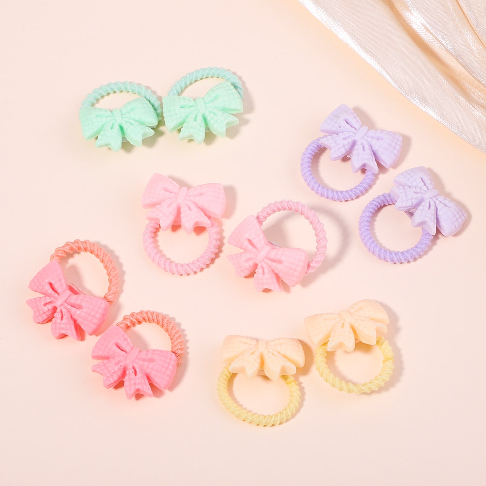 Set 10 dây buộc tóc cao su KIDSBOWS đính hoa dễ thương thời trang cho bé gái