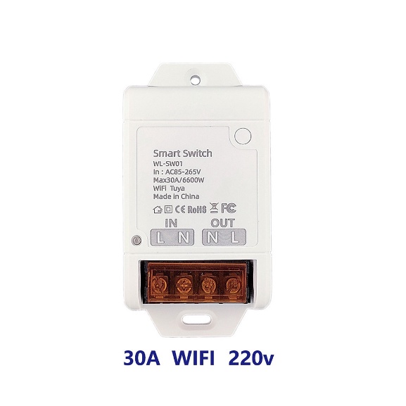 Công tắc thông minh Wifi Tuya công suất lớn 30A - điều khiển bằng Wifi, 4G