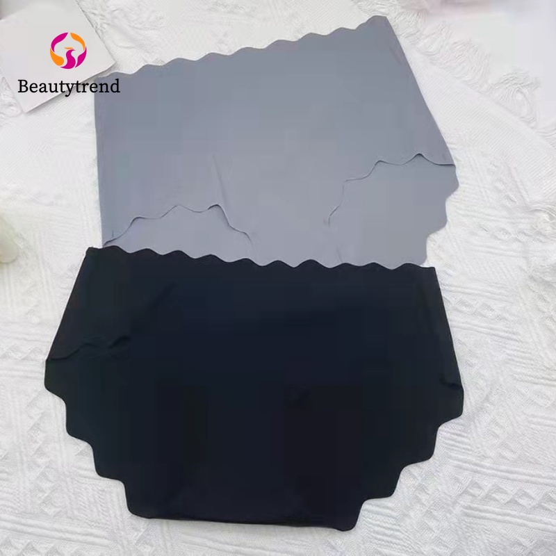 Quần lót thể thao Beautytrend không lộ đường may lưng vừa vải lụa lạnh thoáng khí thoải mái cho nữ tùy chọn màu sắc
