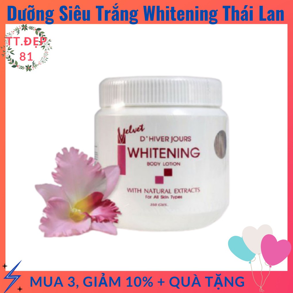 Kem body dưỡng da siêu trắng whitening Velvet Thái Lan-HN008