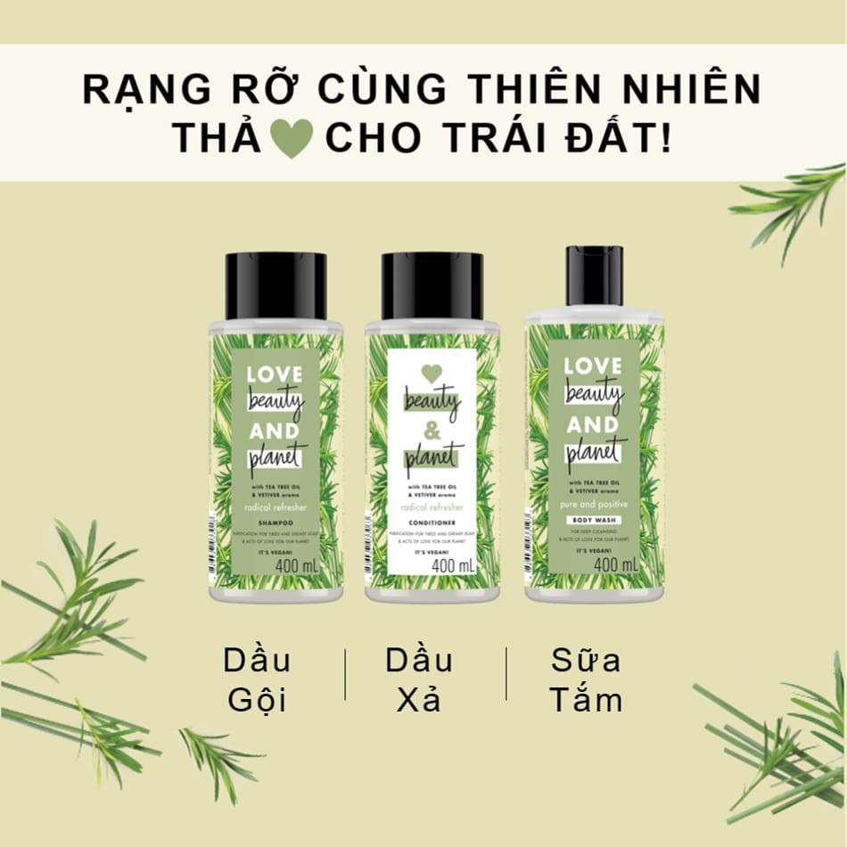 Sữa Tắm Detox Love Beauty And Planet Pure And Positive 400ml