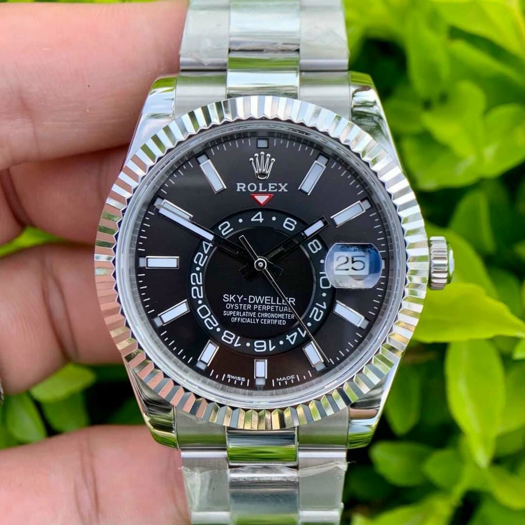 Đồng Hồ Nam R0lex Sky-Dweller Black Automatic 326934