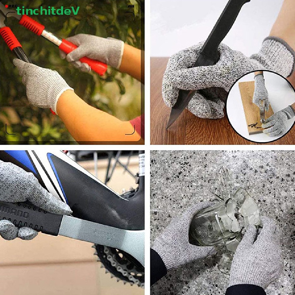 Găng Tay Chống Cắt Thủy Tinh HPPE Level 5 An Toàn Độ Bền Cao