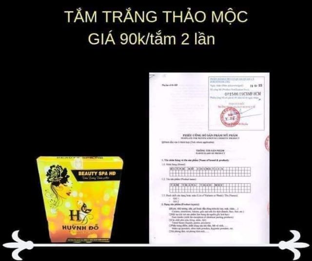 Tắm trắng thảo mộc.