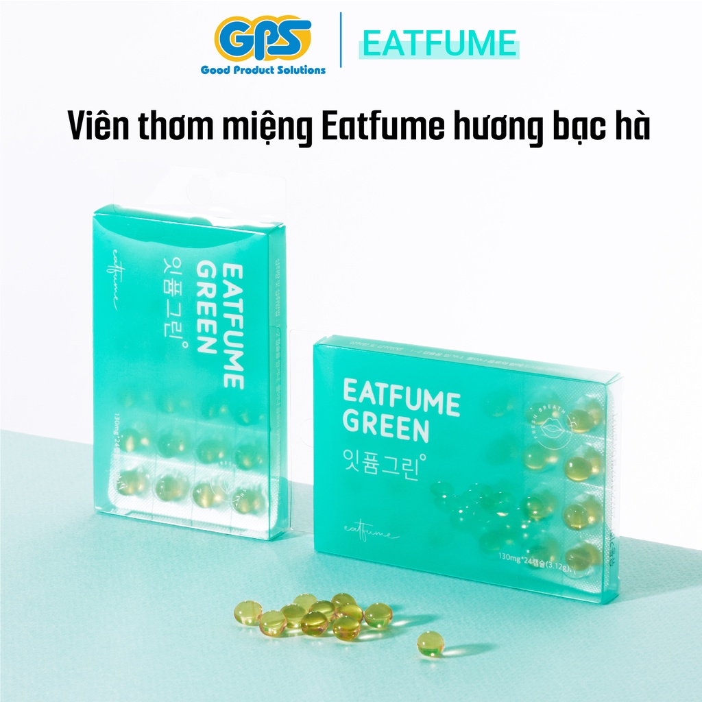 Viên thơm miệng hương bạc hà Eatfume Green chăm sóc hơi thở 24 viên / vỉ