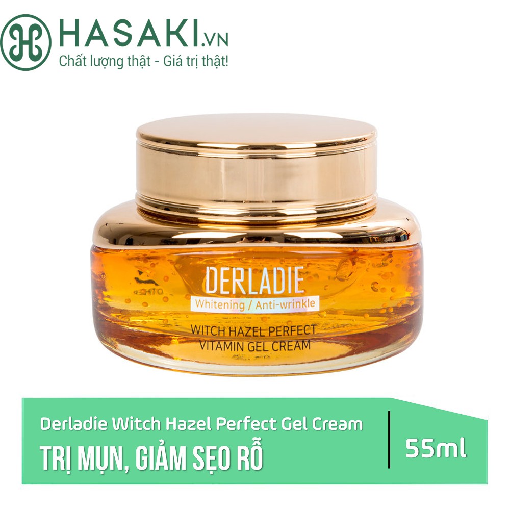 Gel Dưỡng Ẩm Cho Da Mụn Derladie Witch Hazel Perfect Vitamin Gel Cream 55ml