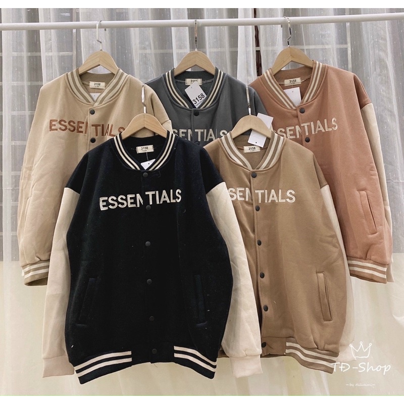 Áo BomBer Essential màu nâu be cực đẹp hot hit