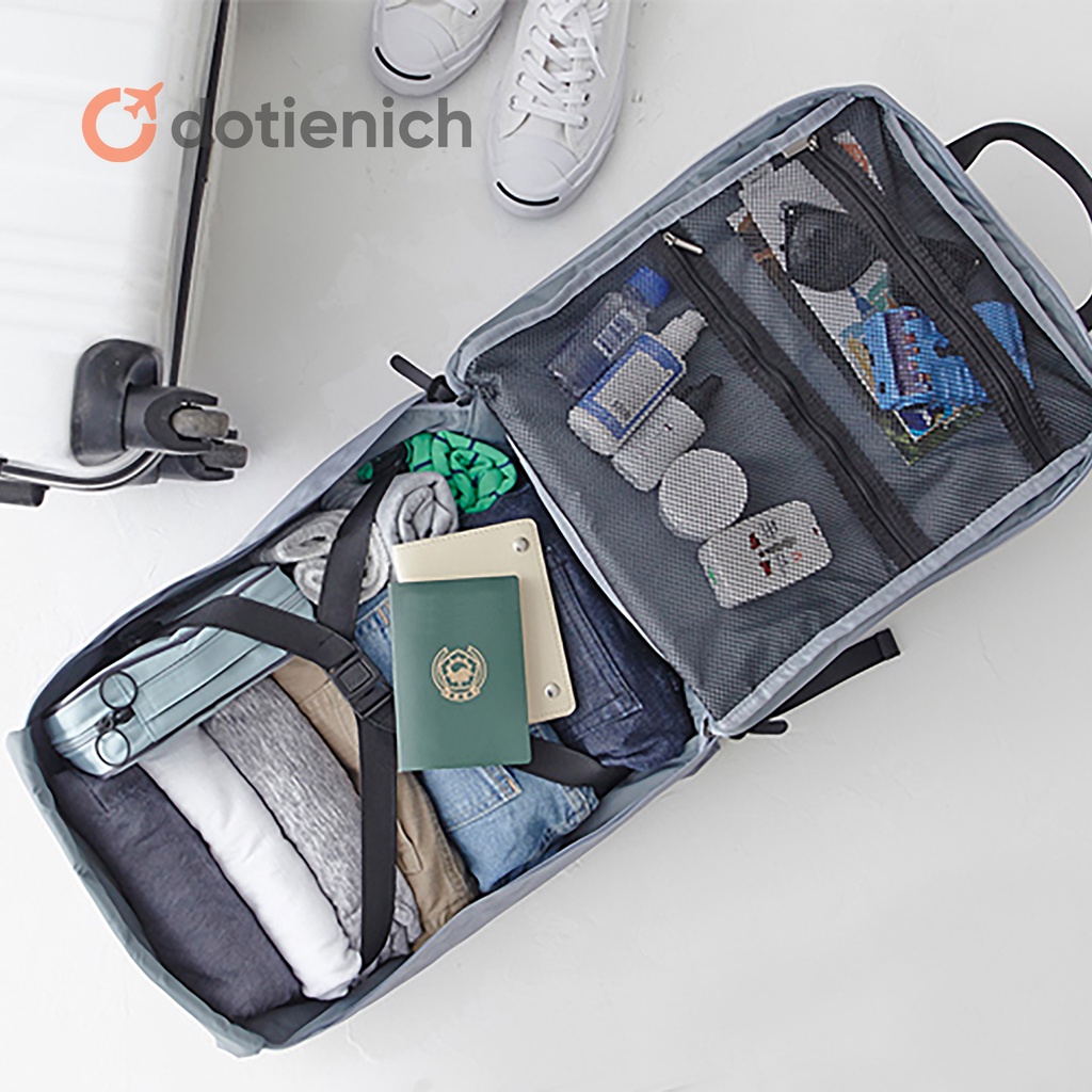 Balo du lịch size lớn chống nước Đồ Tiện Ích Travel Multi Backpack đa năng, đựng laptop - Màu đen