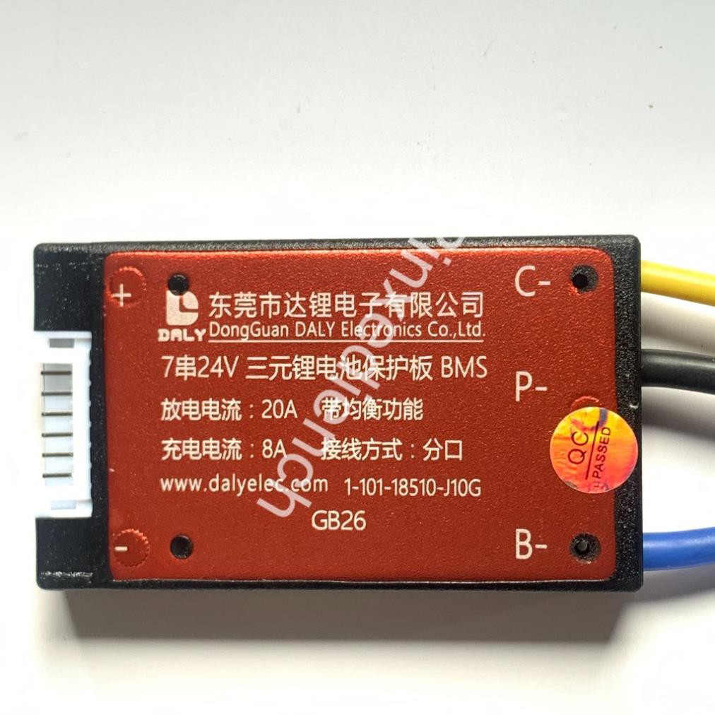 Bảng mạch bảo vệ pin 18650 Lithium ion 3.7V BMS DALY 7S 24V- 29.4V 20A chính hãng