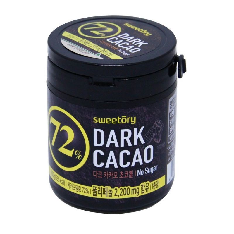 Socola đen không đường Dark Cacao hủ 100g