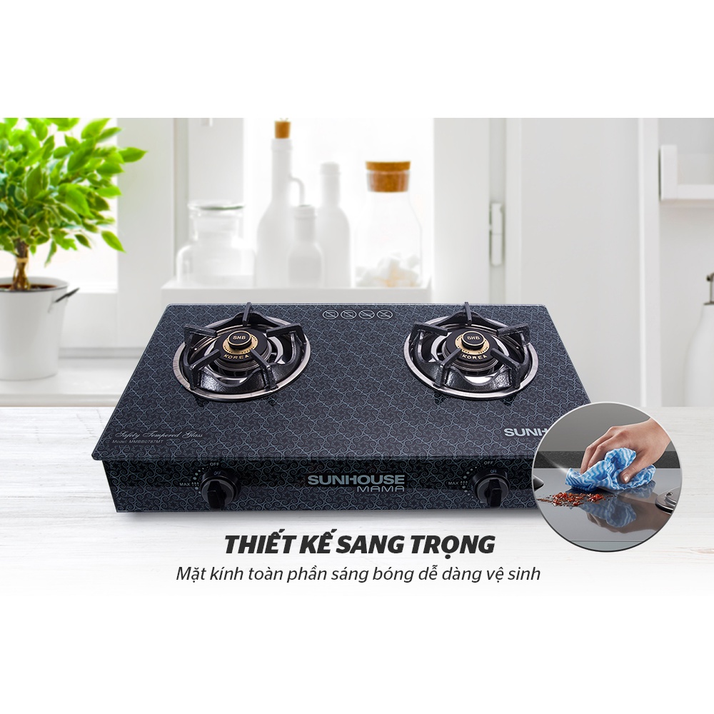 Bếp gas Sunhouse Mama MMBB0787MT - SHB3365 Hàng MỚI CHÍNH HÃNG - BẢO HÀNH 12 THÁNG