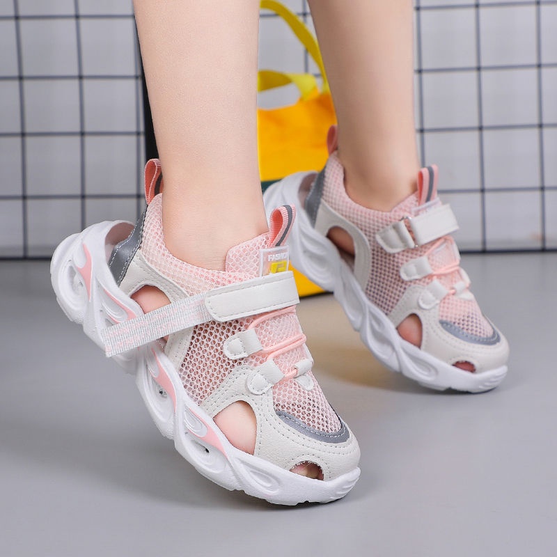 Sandal Phối Lưới Thoáng Khí Thời Trang Mùa Hè 2022 Cho Bé Gái