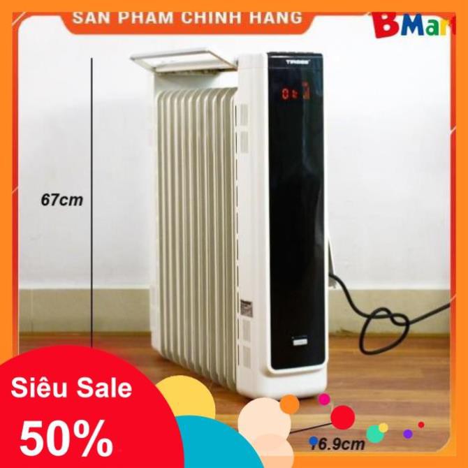 Máy sưởi dầu Tiross 11 thanh TS9212 | TS9213 | TS9215  | TS9218 - Có khiển [ Hàng chính hãng - BH 12 tháng ] NEW