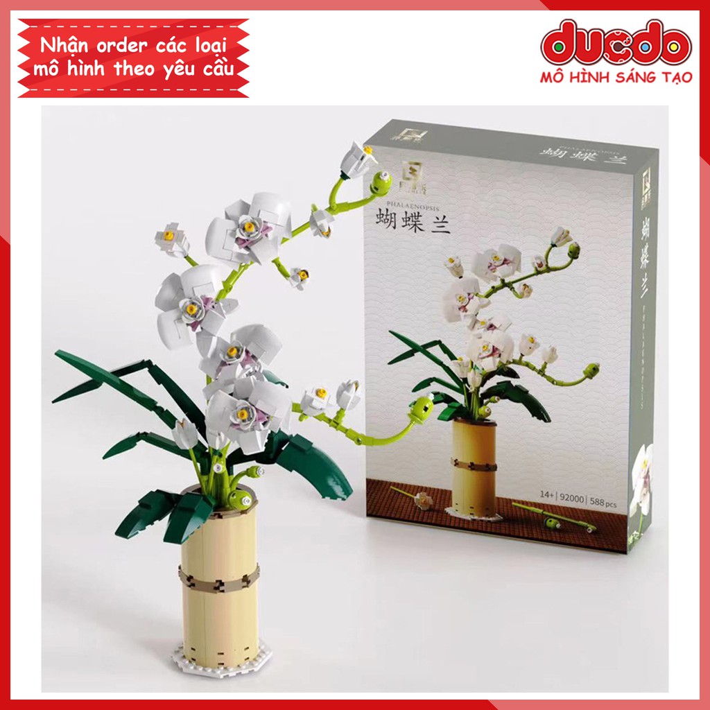 92000 Lắp ghép Hoa lan trắng tuyệt đẹp - Đồ chơi Xếp hình Mô hình Minifigures Mini 10280 Flower Bouquet