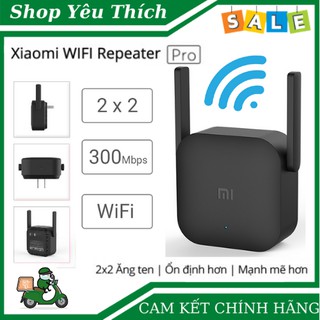 Kích Sóng Wifi Xiaomi Repeater Pro 2 Râu Phiên Bản Mới 300Mbp- Kết Nối Tối Đa 64 Thiết Bị - 2 Anten - Bắt Sóng Mạnh Mẽ