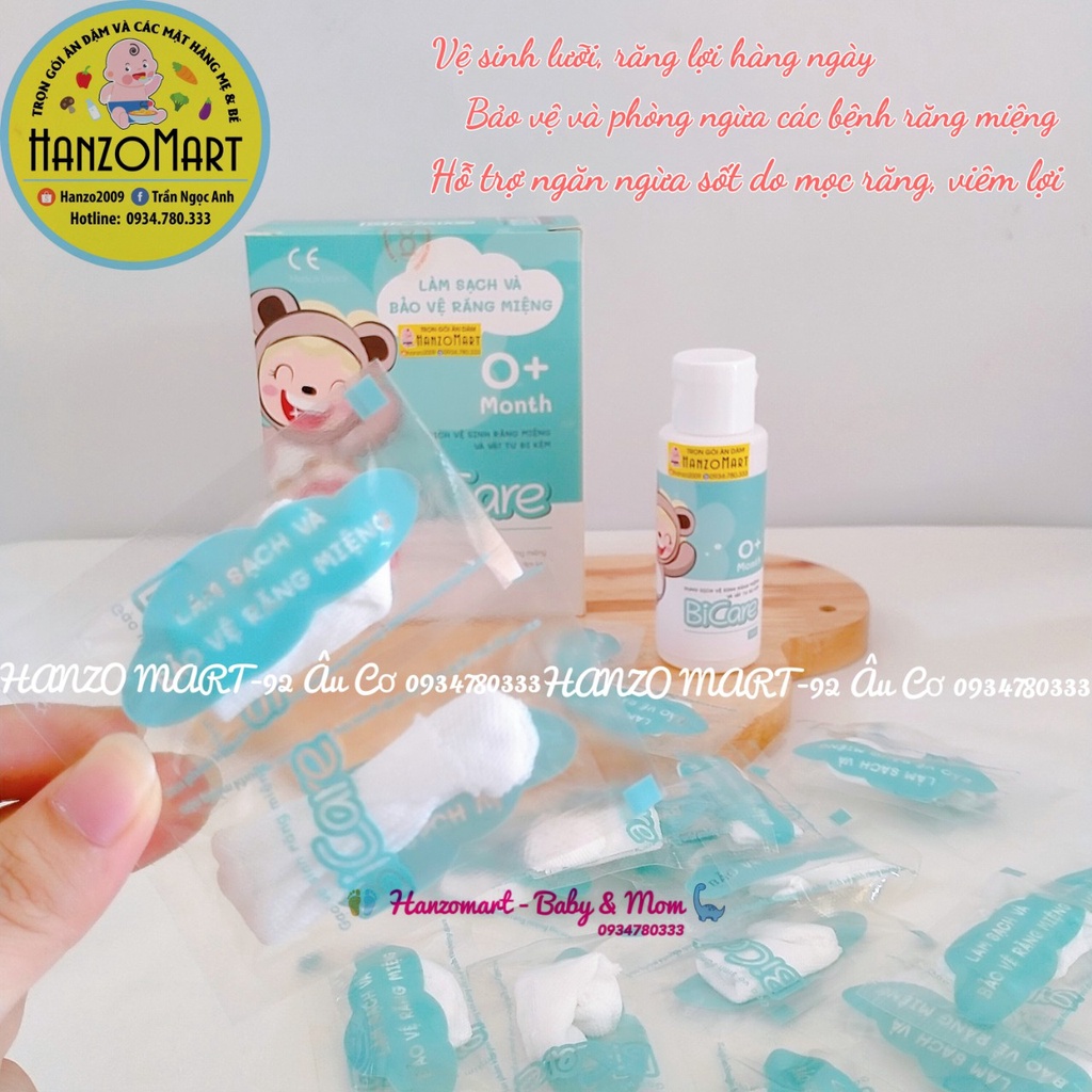 Dung Dịch Vệ Sinh Răng Miệng 50ml Và 20 Gạc Đi Kèm Bicare Cho Bé