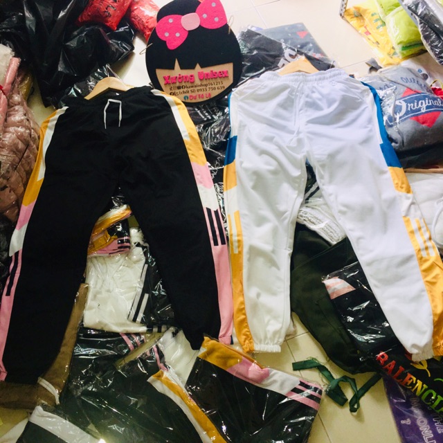 [Mã SKAMA06 giảm 8% tối đa 50K đơn 250K] Quần thể thao jogger phối màu ảnh thật clip quần ống suông bo chun - Dư Tú Lệ | BigBuy360 - bigbuy360.vn