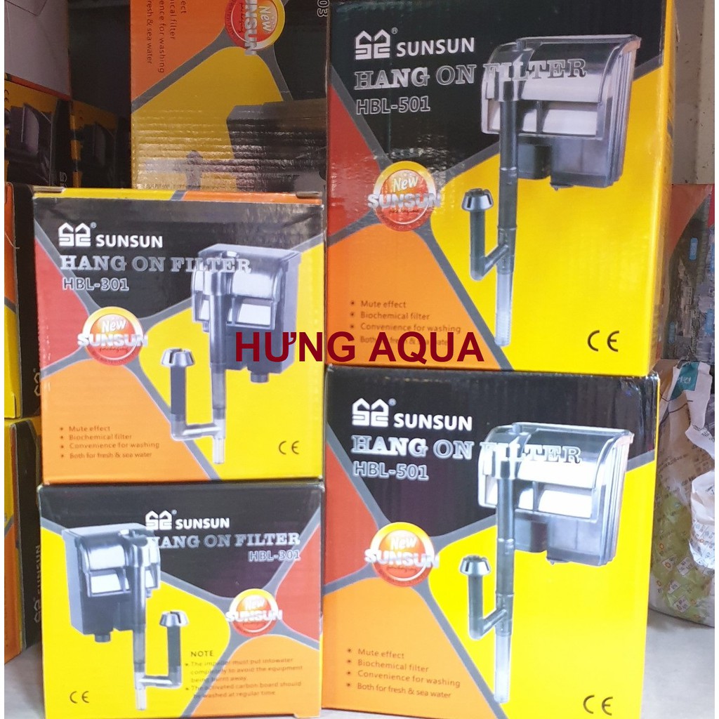 Lọc thác treo bể cá mini SUNSUN HBL 301, 501 701 tiết kiệm điện tích hợp lọc váng