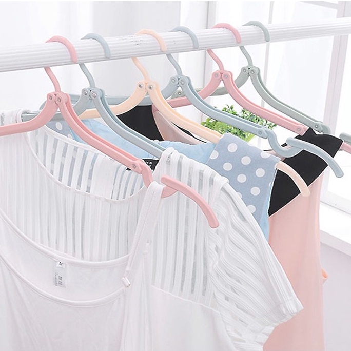 Móc treo quần áo xếp gọn 3 in 1 kiểu Nhật, chống trượt tiện dụng khi đi du lịch, móc áo đa năng, tiết kiệm không gian