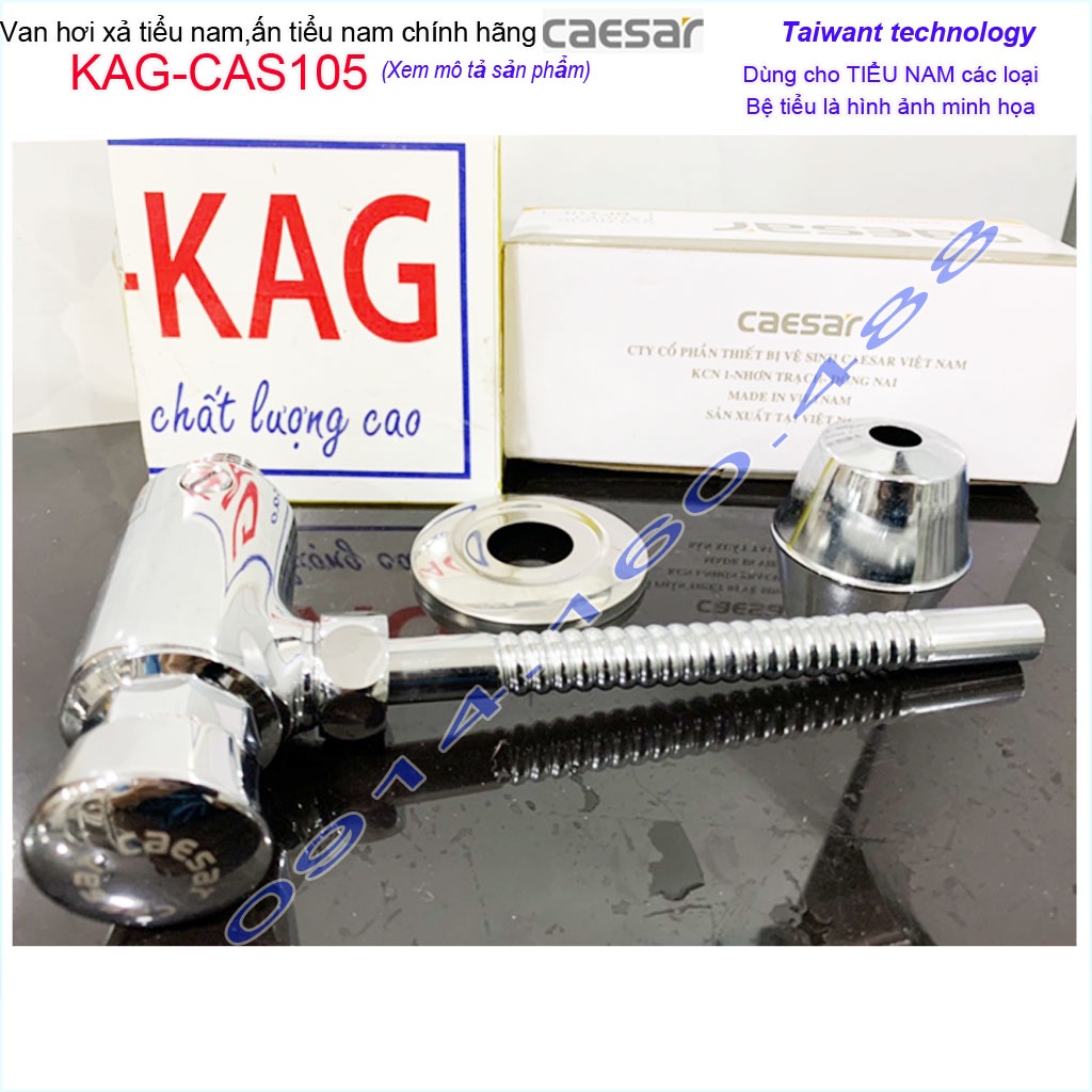 Xả tiểu ấn tay Caesar KAG-CAS105, van xả bệ tiểu nam cao cấp sử dụng bền xả nước tốt