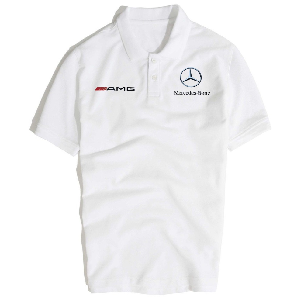 Áo thun polo nam nữ cao cấp hãng xe mercedes benz , áo polo nam có cổ ngắn tay  vải cá sấu cotton DIHU