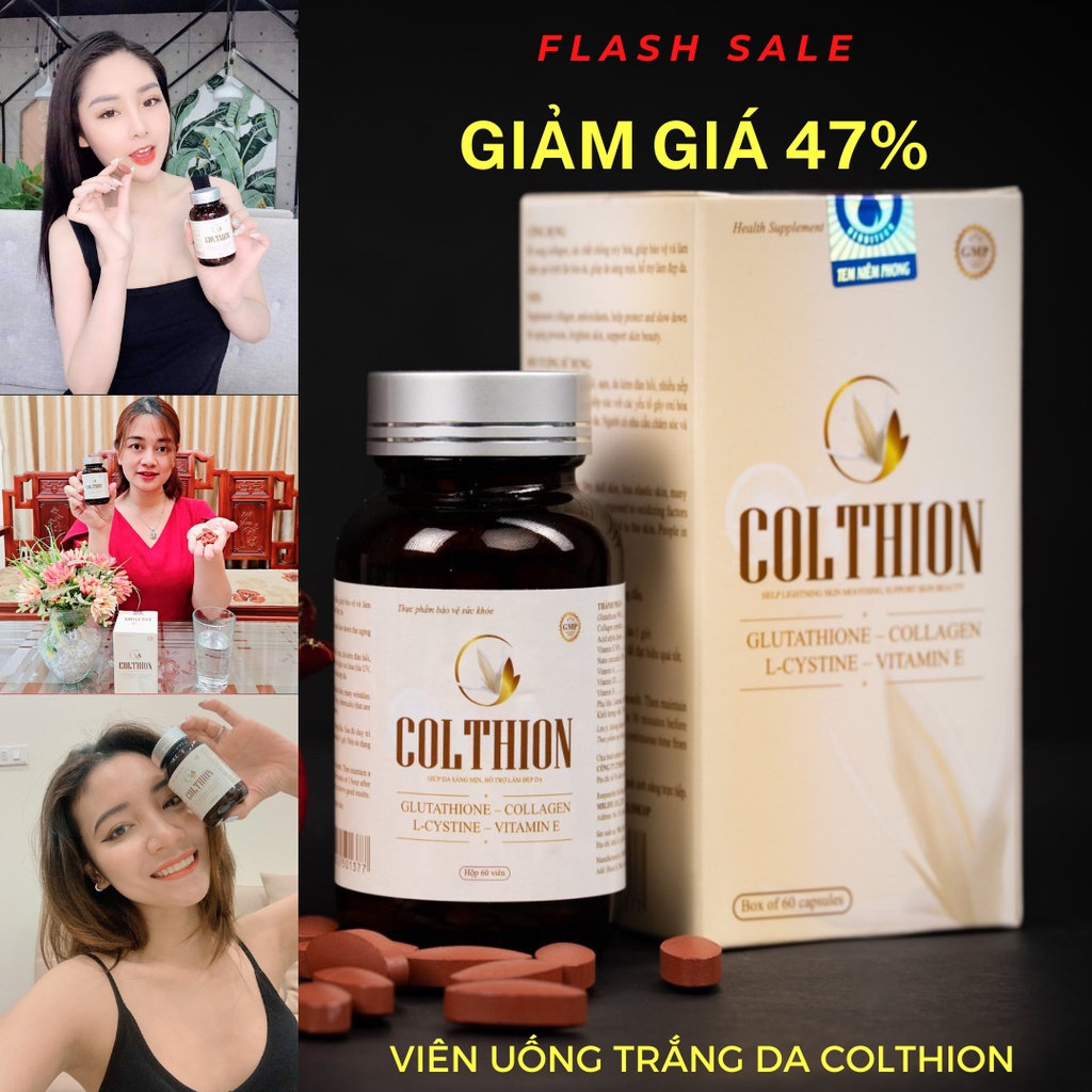 Viên Uống Trắng Da Colthion 60 Viên (Da trắng mịn chỉ sau 1 hộp) | BigBuy360 - bigbuy360.vn