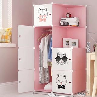 [SIÊU HOT] TỦ NHỰA LẮP GHÉP 8 Ô (GỒM 2 KỆ) ĐỂ ĐỒ CHO BÉ ĐA NĂNG THÔNG MINH