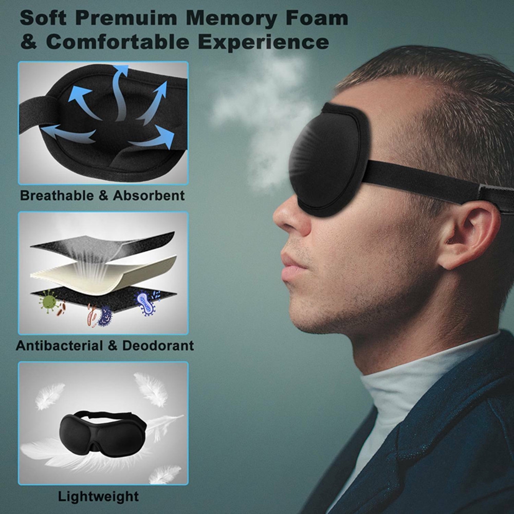 AOTUO COD 3D Memory Foam Padded Travel Sleep Eye Mask Shade Cover Sleeping Blindfold | BigBuy360 - bigbuy360.vn