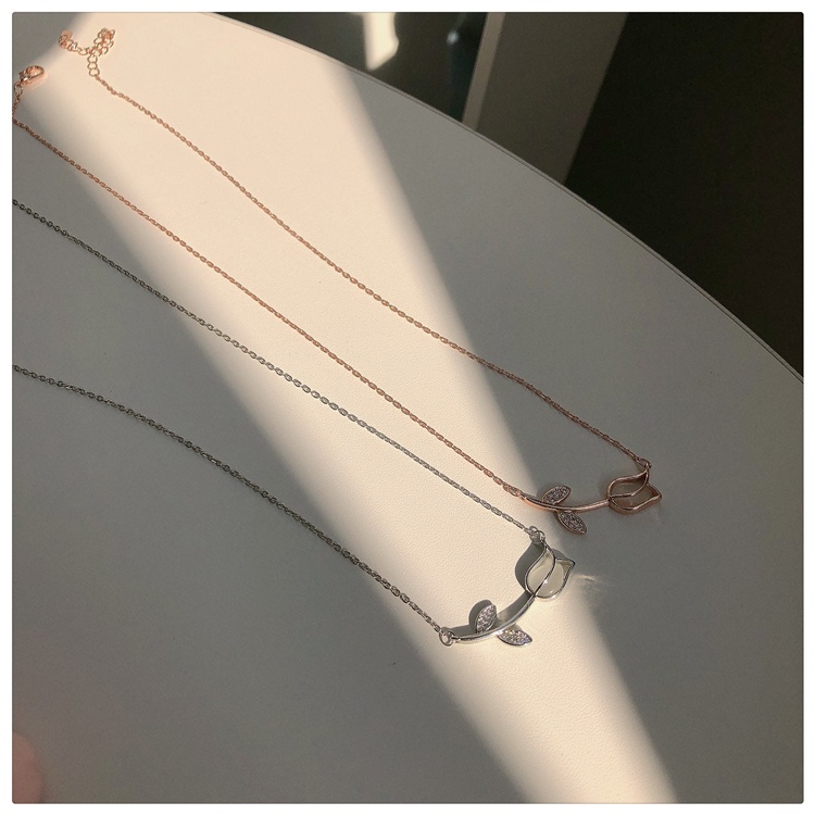 Vòng Cổ Mặt Hoa Tulip Thời Trang Thanh Lịch Phong Cách Harajuku