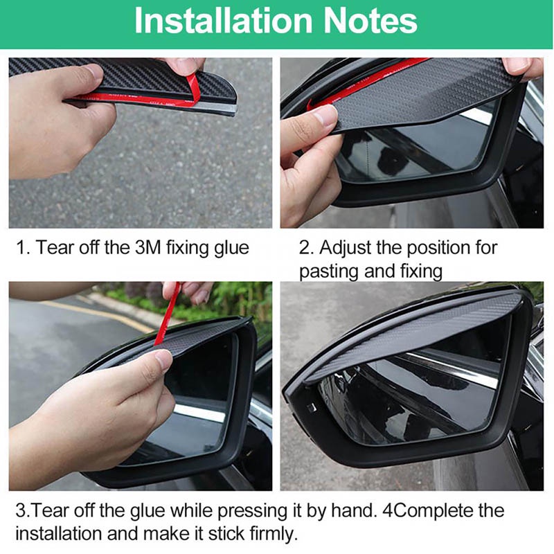 Vỏ Bọc Gương Chiếu Hậu Xe Hơi Bằng Sợi Carbon Chống Mưa Nắng Tiện Dụng