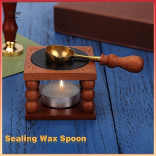 Dụng cụ nấu sáp bằng kim loại cán gỗ phong cách cổ điển